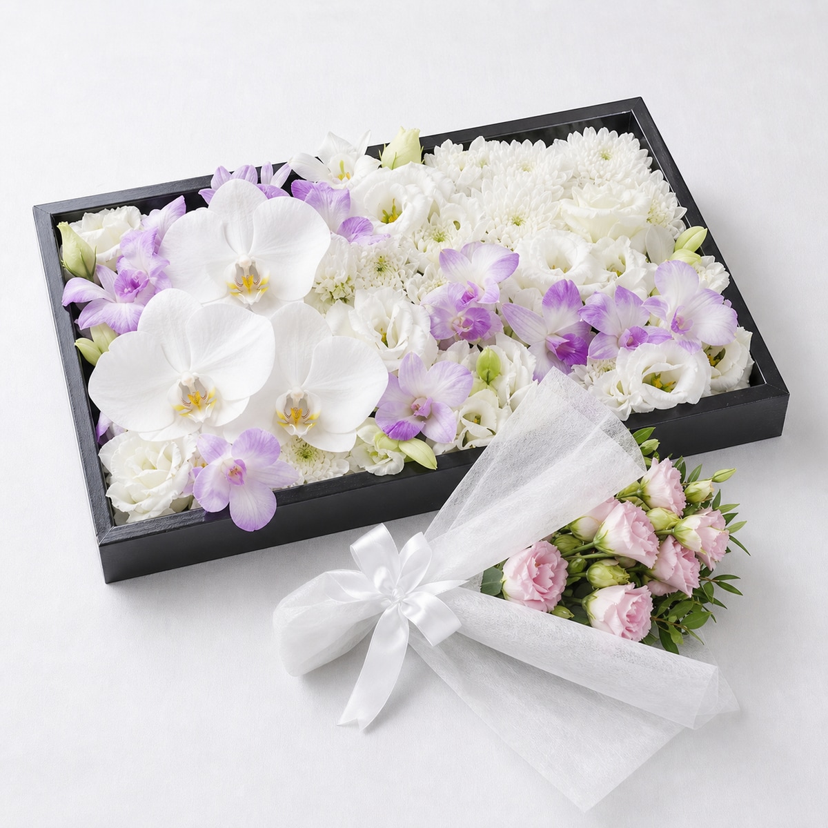 お別れ盆 洋花と蘭